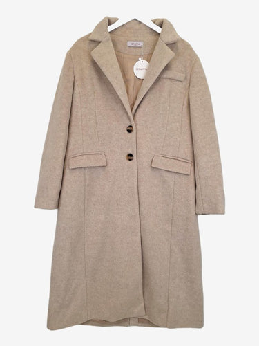 Serafina Almond Soft Tailored Coat Size 14