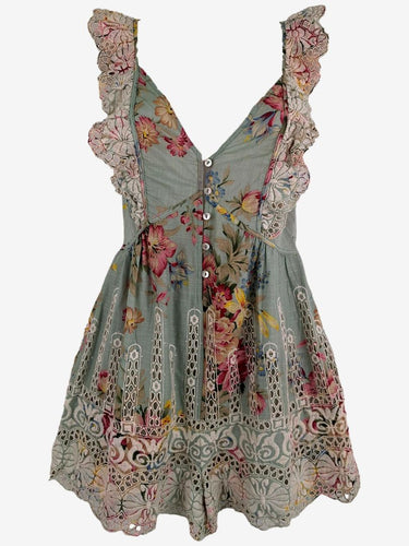 Zimmermann Rare Spring Garden Broderie Playsuit Size 10