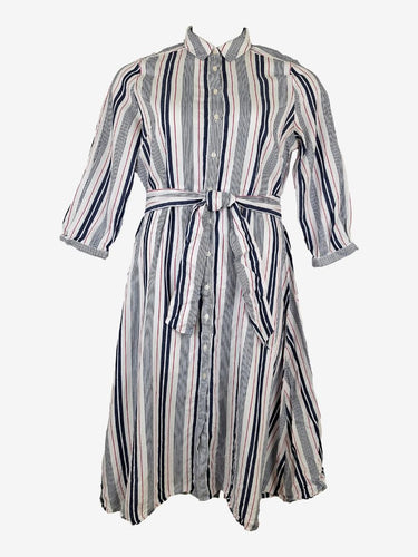 Sportscraft Sailor Stripe Linen Maxi Dress Size 12