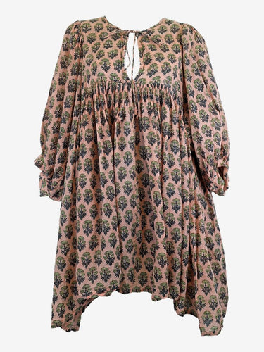 Daughters of India Lucky Lotus Peach Mini Dress Size M