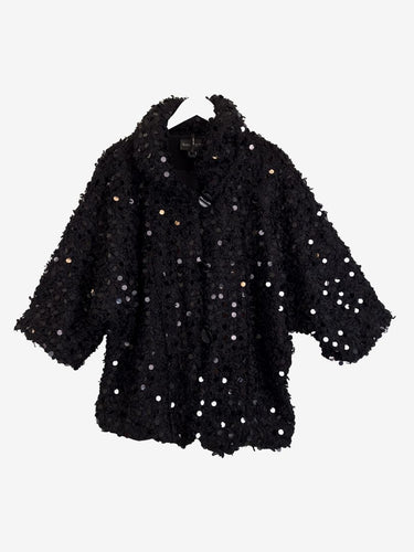 Frank Lyman Sassy Fluffy and Blingy Sequined Jacket Size 12