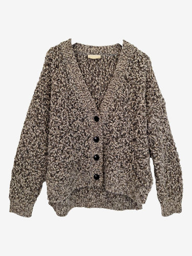 Momoni Chunky Wool Blend Boxy Knit Cardigan Size L