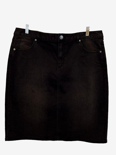 Sportscraft Vintage Look Denim Knee Length Skirt Size 16