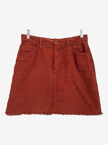 Thrills Stevie Rust Frayed A-Line Mini Skirt Size 10