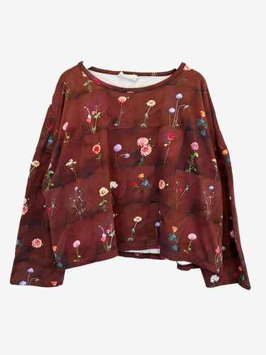 Nancy Bird Burgundy Floral Light Jumper Size 20