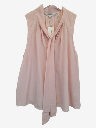 Veronika Maine Tied Soft Pink Keyhole Top Size 14