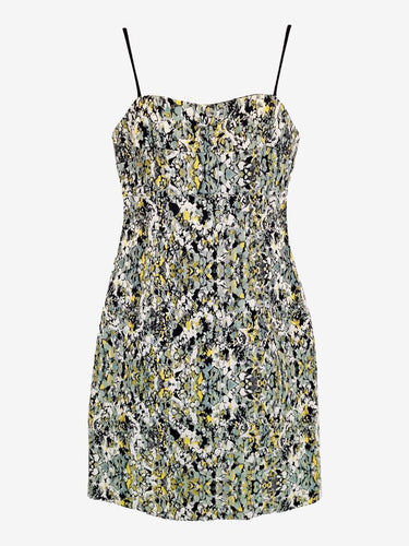 Cue Rustic Jacquard Fitted Mini Dress Size 8