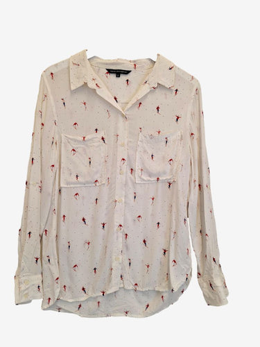 French Connection Skiing Button Down Shirt Size 8