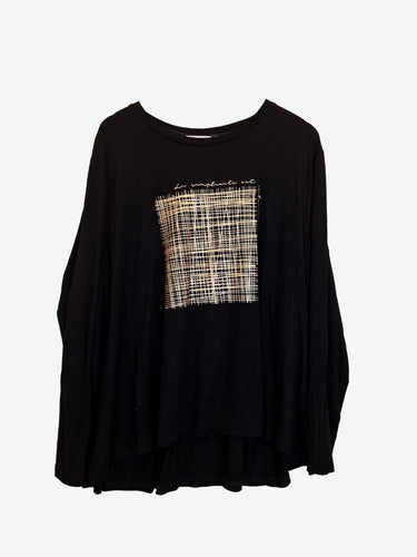 Clarity Everyday Comfy Black Longsleeve Top Size 3XL