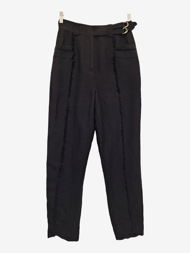 Aje Frayed Seam Double Buckle Pants Size 8