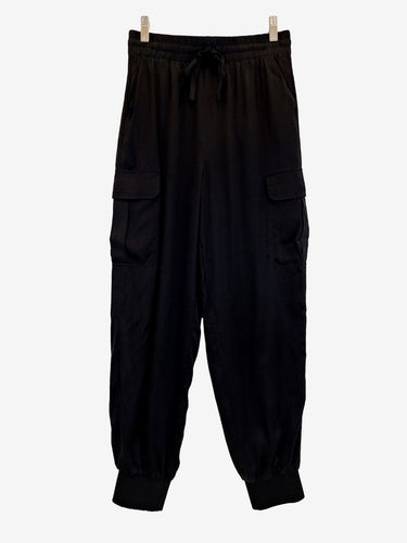 Lilysilk Evening Out Cuffed Silk Cargo Pants Size 8