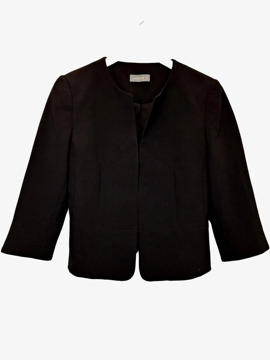 Jacqui E Black 3/4 Sleeve Blazer Size 8 by SwapUp-Online Second Hand Store-Online Thrift Store