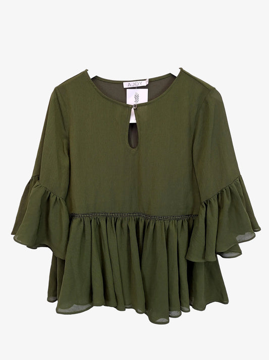 Ajoy Forest 3/4 Sleeve Top Size 8 by SwapUp-Online Second Hand Store-Online Thrift Store