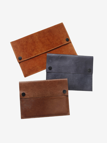 9R Upcycled Leather Sleeve Case Size A5