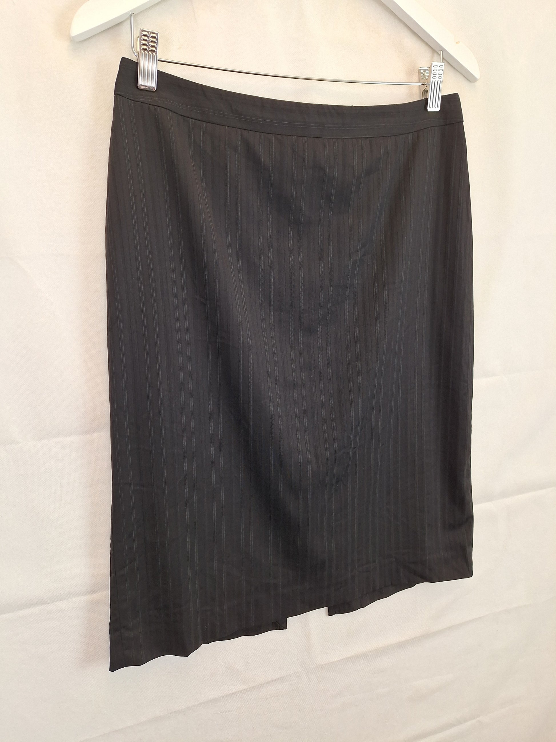 Country Road Pinstripe Lined Pencil Mini Skirt Size 10 by SwapUp-Online Second Hand Store-Online Thrift Store