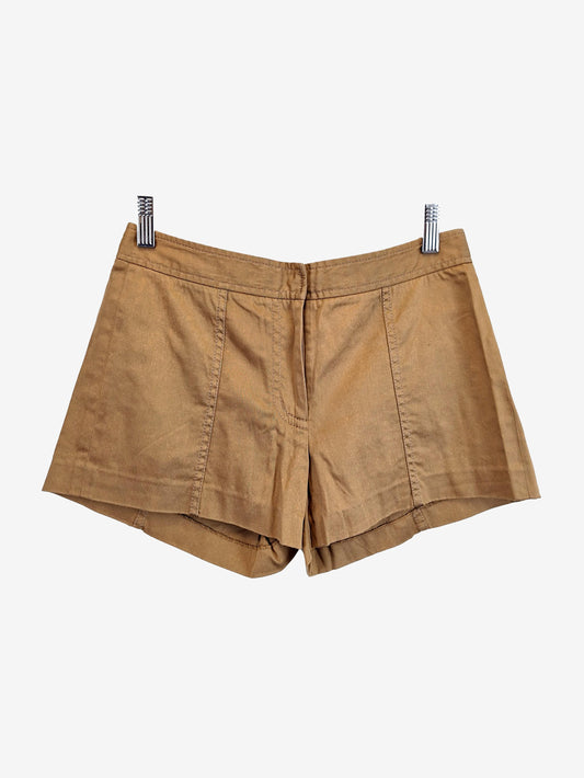 DKNY Taupe Front Stitched Mini Shorts Size 10 by SwapUp-Online Second Hand Store-Online Thrift Store