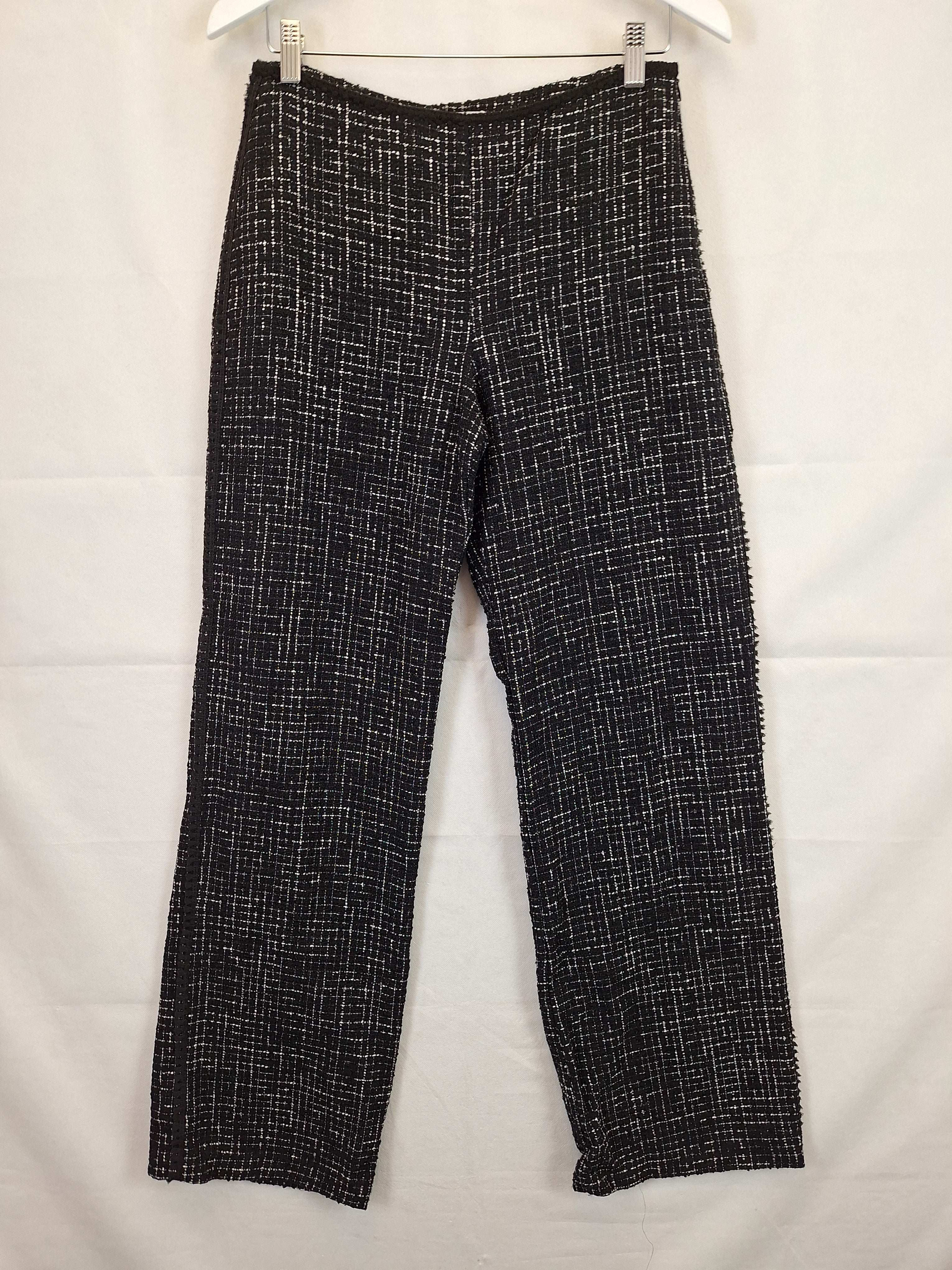 Zara Plaid Checkered High Rise Skinny Pants Sz S Stretch Trousers Slacks |  eBay
