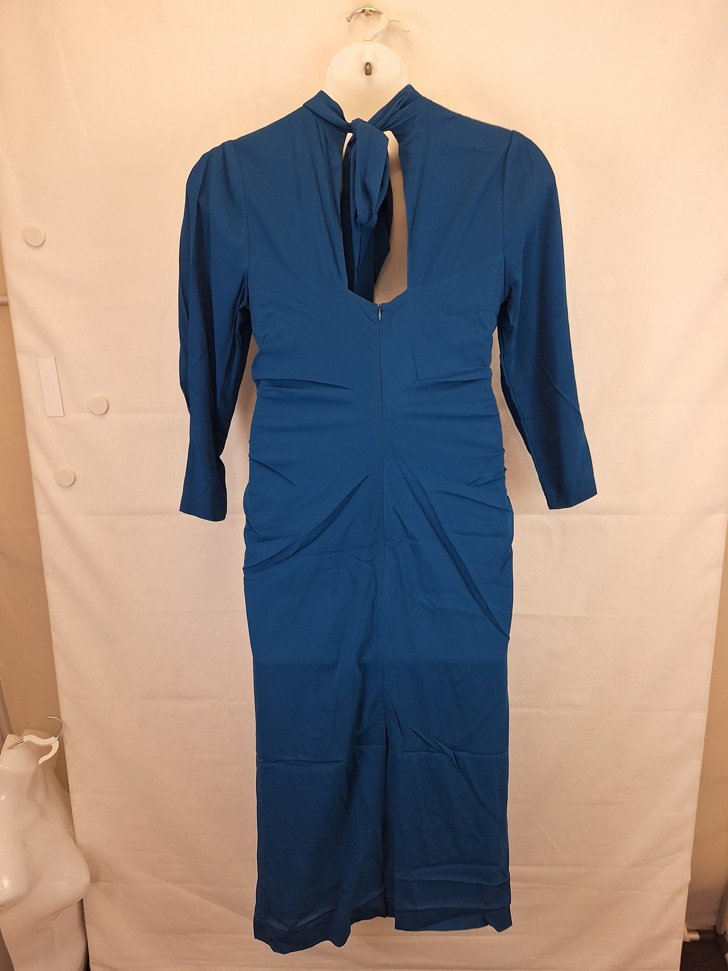 Cue High Neck Evening Maxi Dress Size 12 by SwapUp-Online Second Hand Store-Online Thrift Store