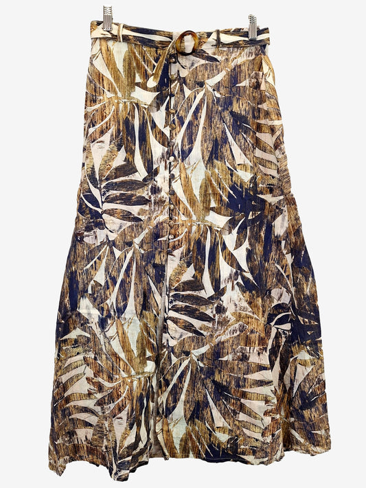 Cable Tropical Button Down Midi Skirt Size M by SwapUp-Online Second Hand Store-Online Thrift Store