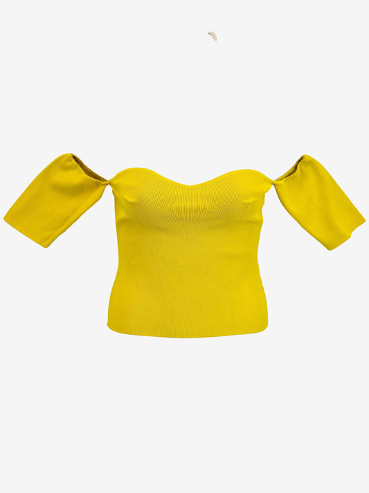 Cue Limoncello Off Shoulder Basic Top Size L by SwapUp-Online Second Hand Store-Online Thrift Store