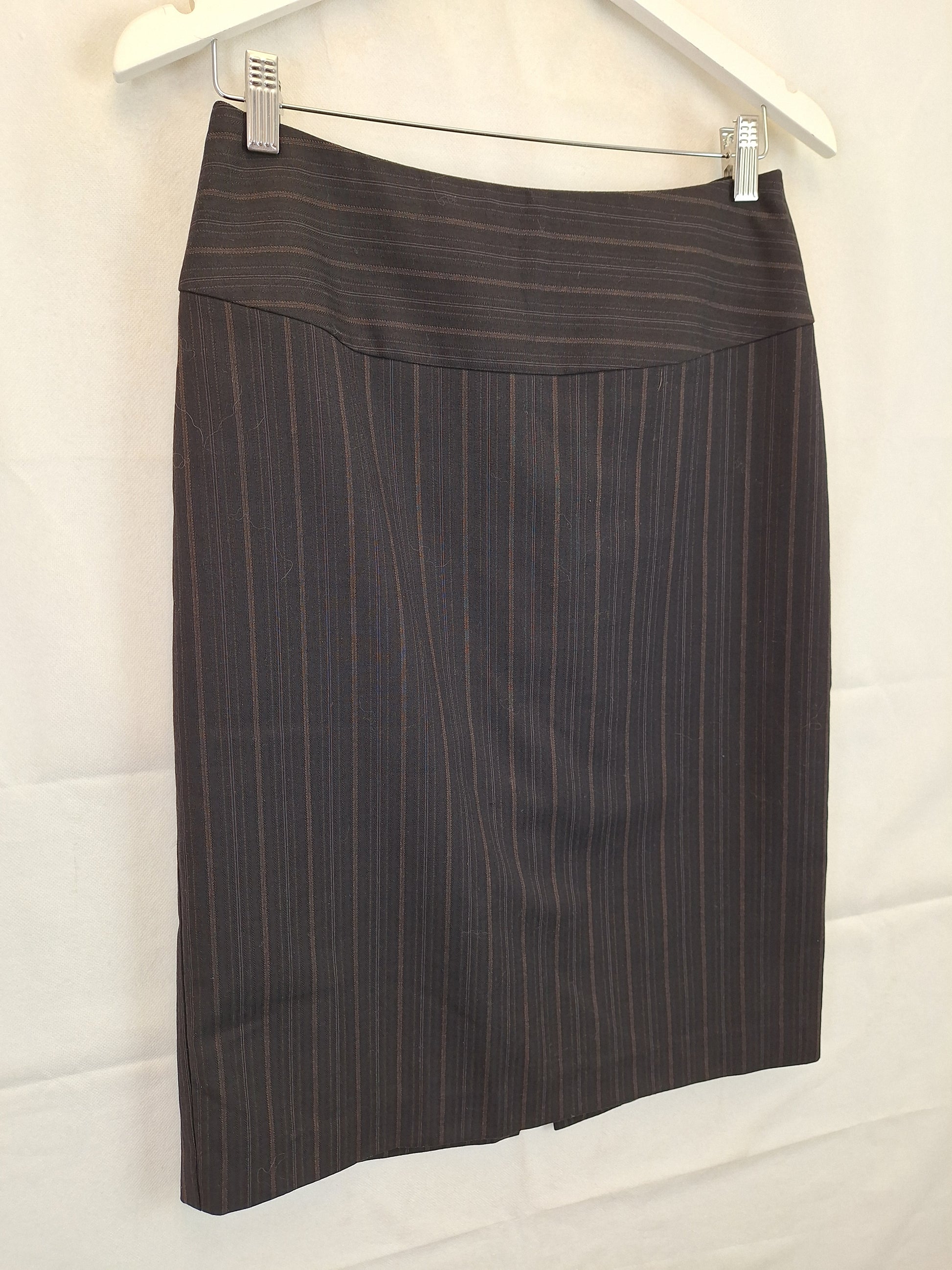Events Essential Pinstriple Office Midi Skirt Size 6 by SwapUp-Online Second Hand Store-Online Thrift Store