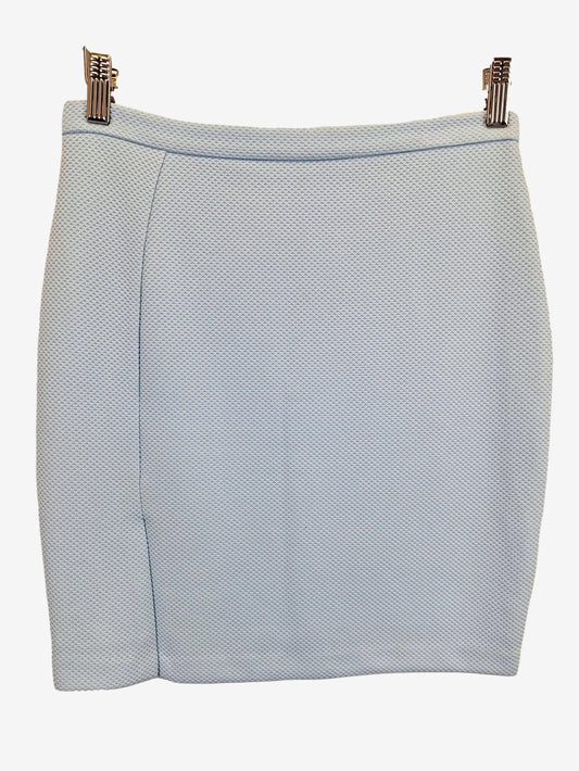 Forever New Baby Blue Textured Mini Skirt Size 10 by SwapUp-Online Second Hand Store-Online Thrift Store