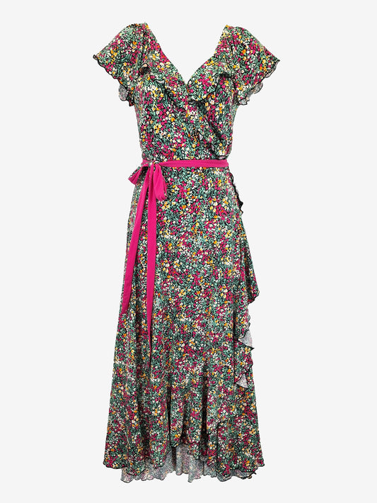 Leona Edmiston Elegant Lush Wrap Maxi Dress Size 10 by SwapUp-Online Second Hand Store-Online Thrift Store