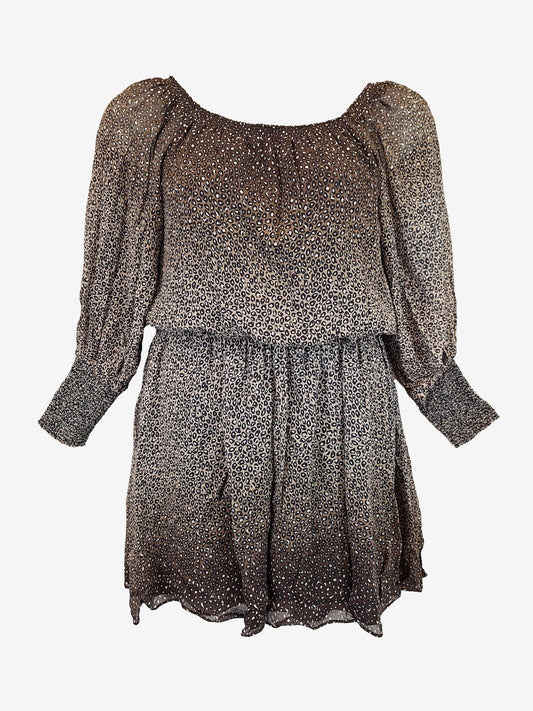 Witchery Fashionable Ombre Leopard Mini Dress Size 12 by SwapUp-Online Second Hand Store-Online Thrift Store