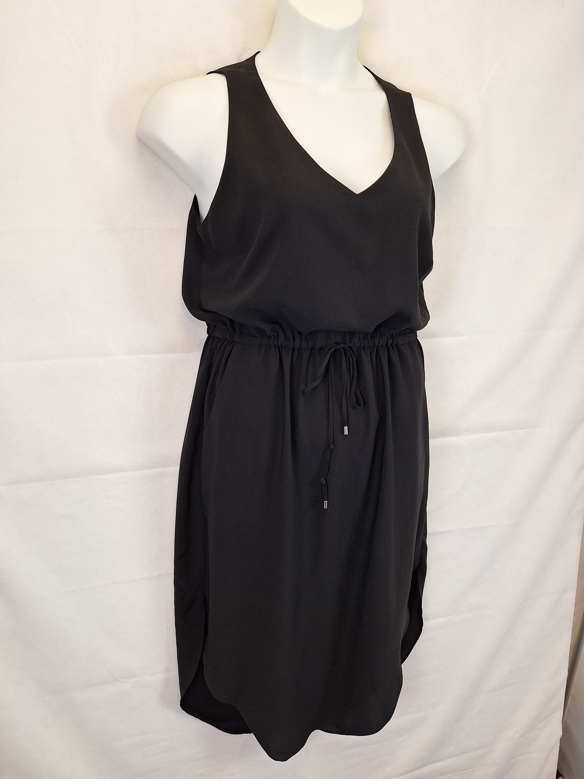Decjuba Basic Elasticated Waist Mini Dress Size 12 by SwapUp-Online Second Hand Store-Online Thrift Store