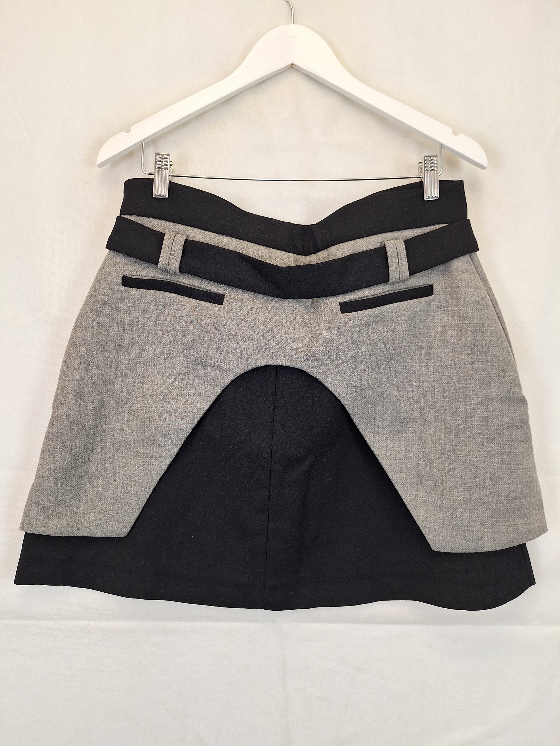 Cue Structured Layered Mini Skirt Size 14 by SwapUp-Online Second Hand Store-Online Thrift Store