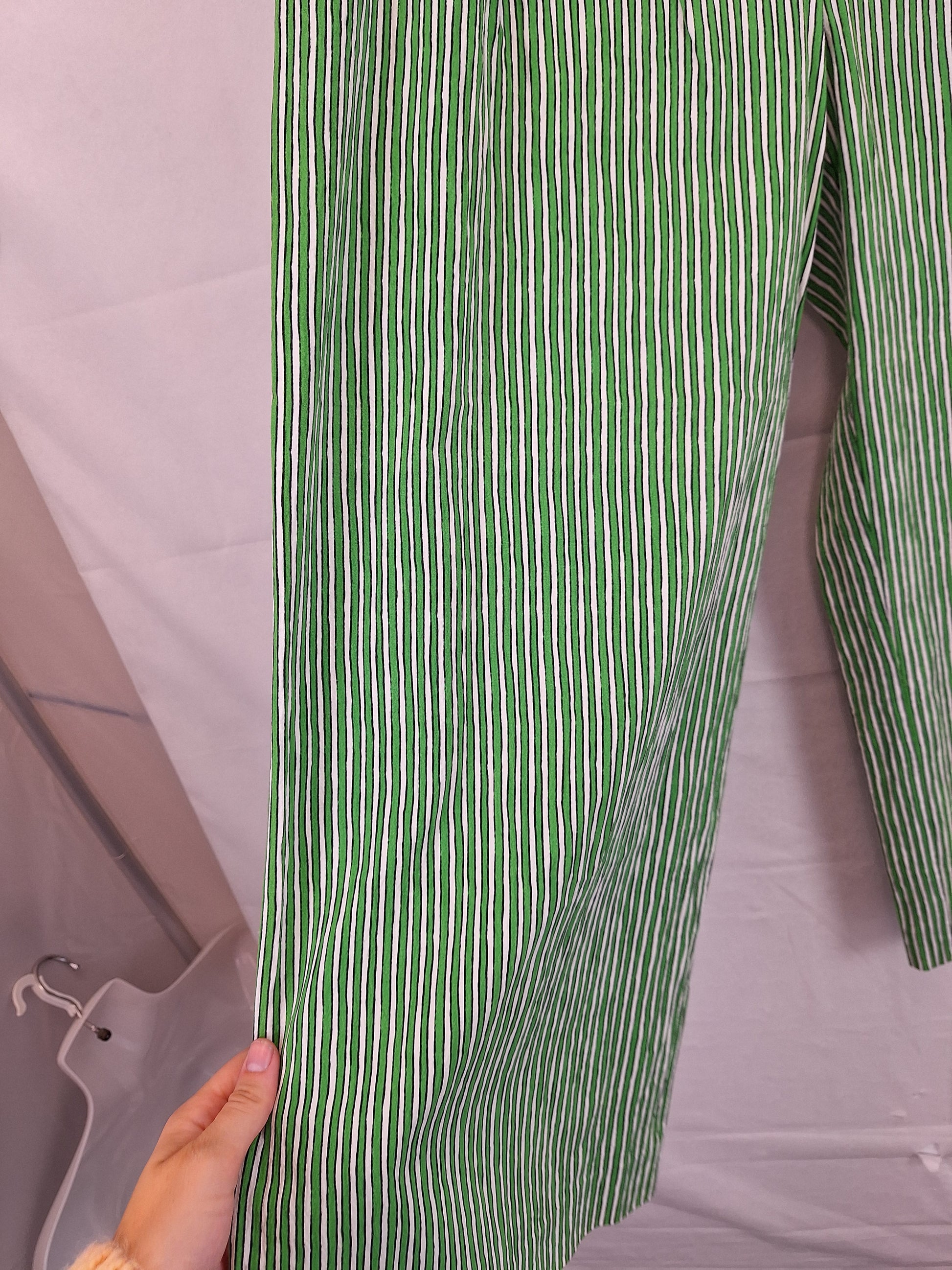 Cue Funky Mint Stripe Wide Leg Pants Size 8 by SwapUp-Online Second Hand Store-Online Thrift Store