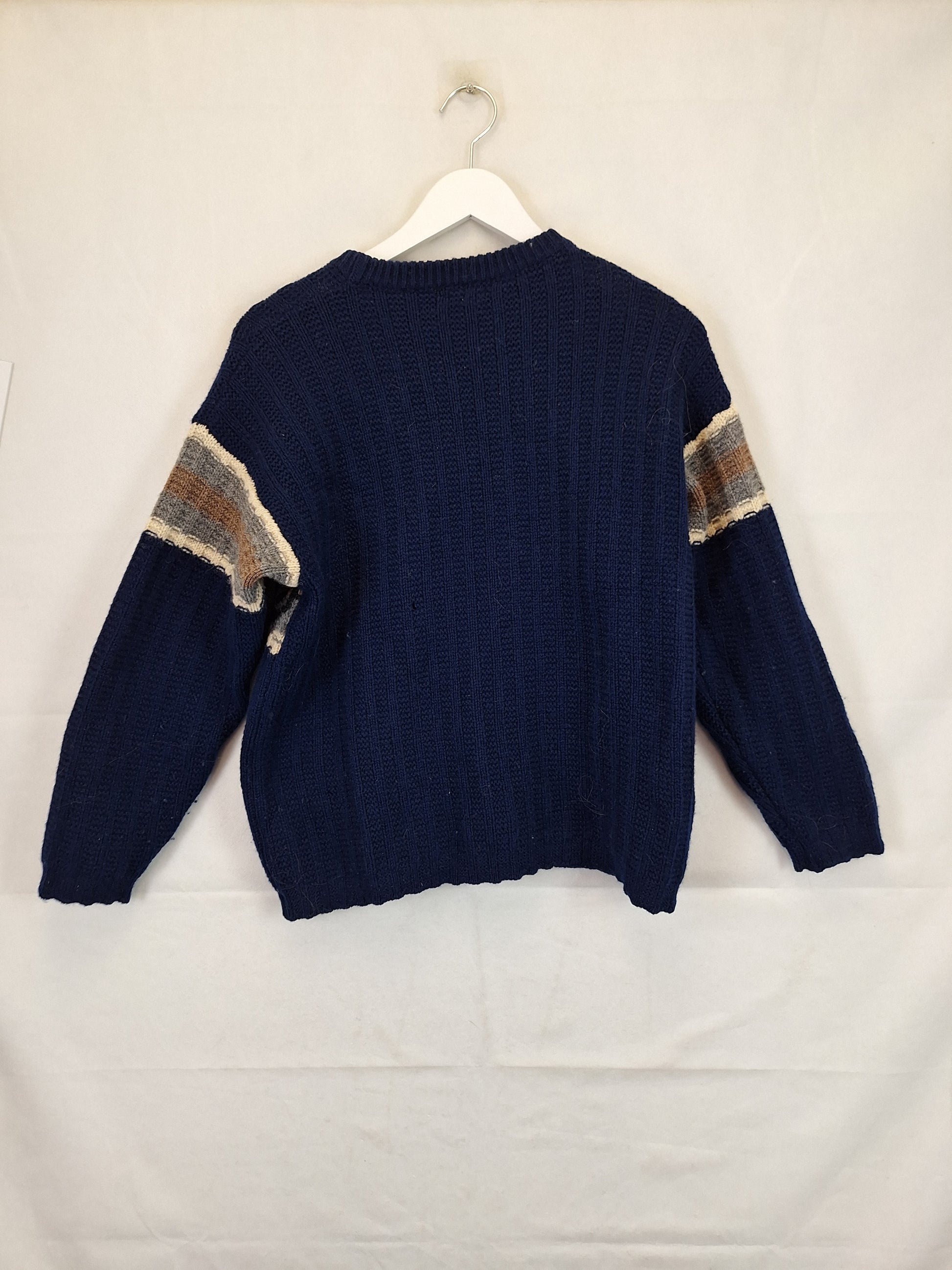 United Colours Of Benetton Classic Crew Neck Wool Jumper Size XL by SwapUp-Online Second Hand Store-Online Thrift Store