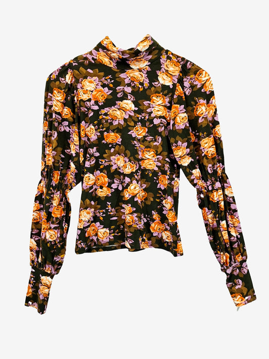 Anthropologie Elegant Turtleneck Vintage Floral Top Size XS by SwapUp-Online Second Hand Store-Online Thrift Store