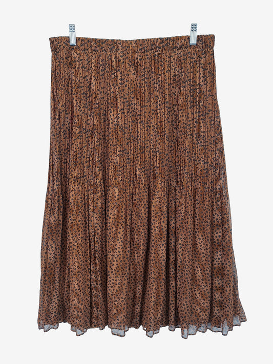 Witchery Animal Print Mini Pleat Midi Skirt Size 16 by SwapUp-Online Second Hand Store-Online Thrift Store