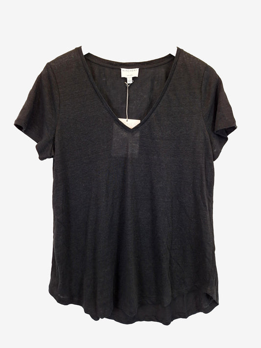 Witchery Casual Linen V Neck T-shirt Size L by SwapUp-Online Second Hand Store-Online Thrift Store
