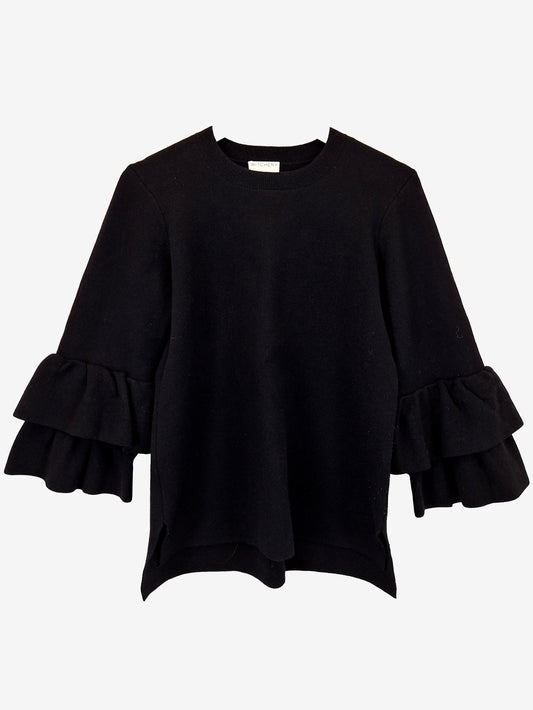 Witchery Frilled Sleeve Knit Jumper Size M by SwapUp-Online Second Hand Store-Online Thrift Store
