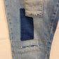 Blanco Patchwork Denim Cropped Jeans Size 12 by SwapUp-Online Second Hand Store-Online Thrift Store