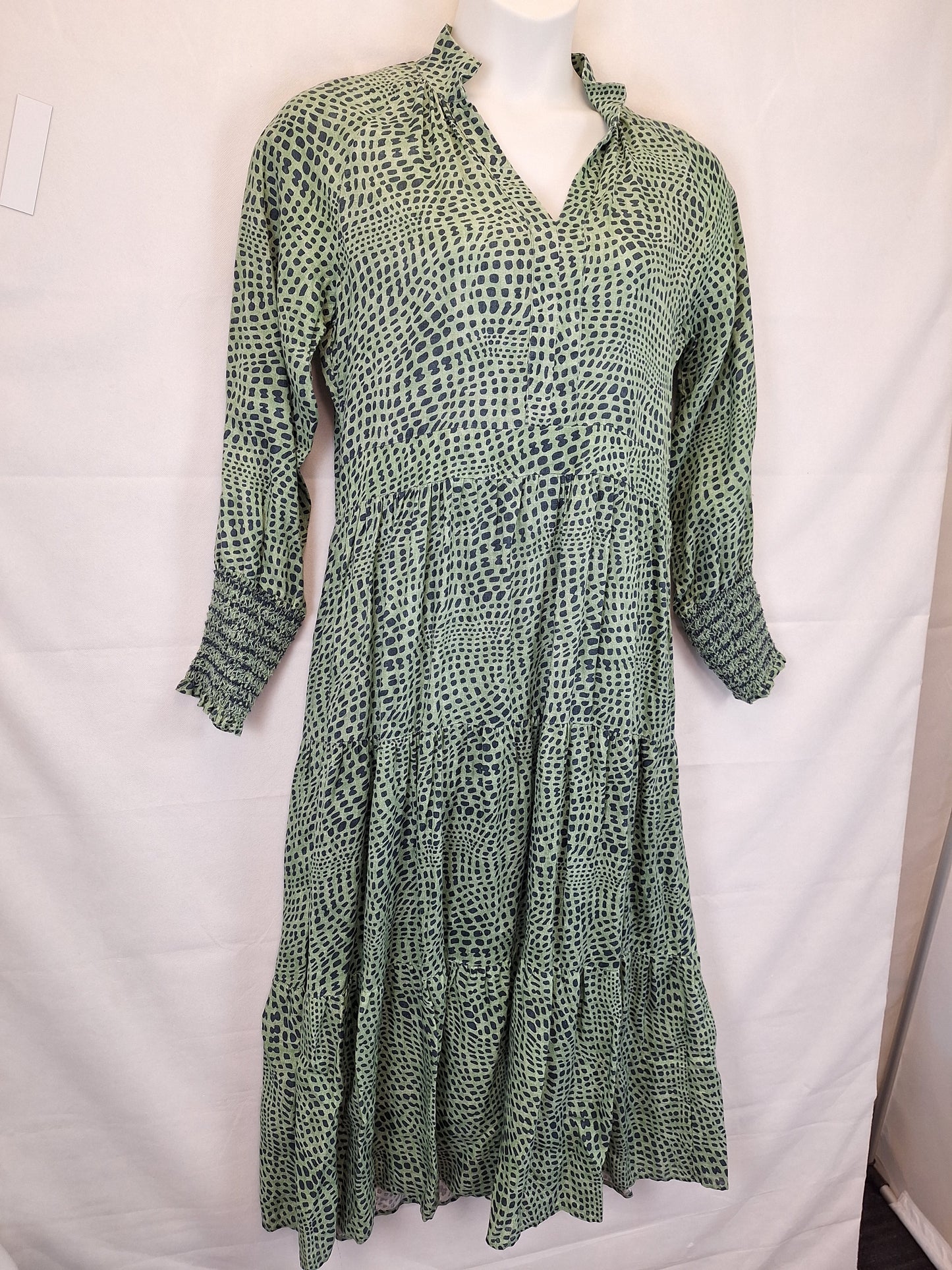 The Dreamer Label Sage Tiered Spotty Midi Dress Size M by SwapUp-Online Second Hand Store-Online Thrift Store