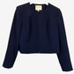 Anthea Crawford Elegant Navy Collarless  Jacket Size 10 by SwapUp-Online Second Hand Store-Online Thrift Store