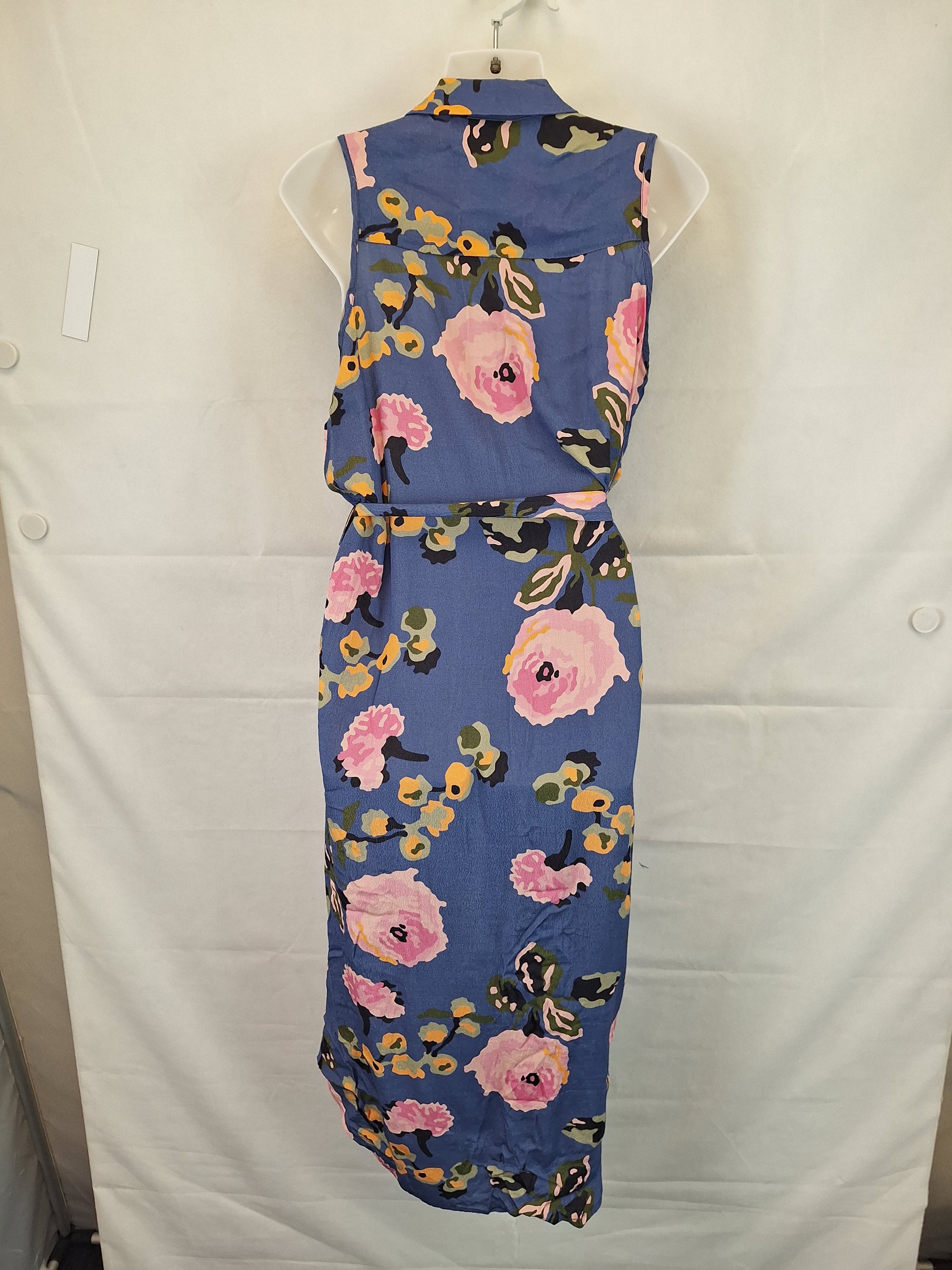 Obus Floral Belted Shirt Style Midi Dress Size 10 by SwapUp-Online Second Hand Store-Online Thrift Store