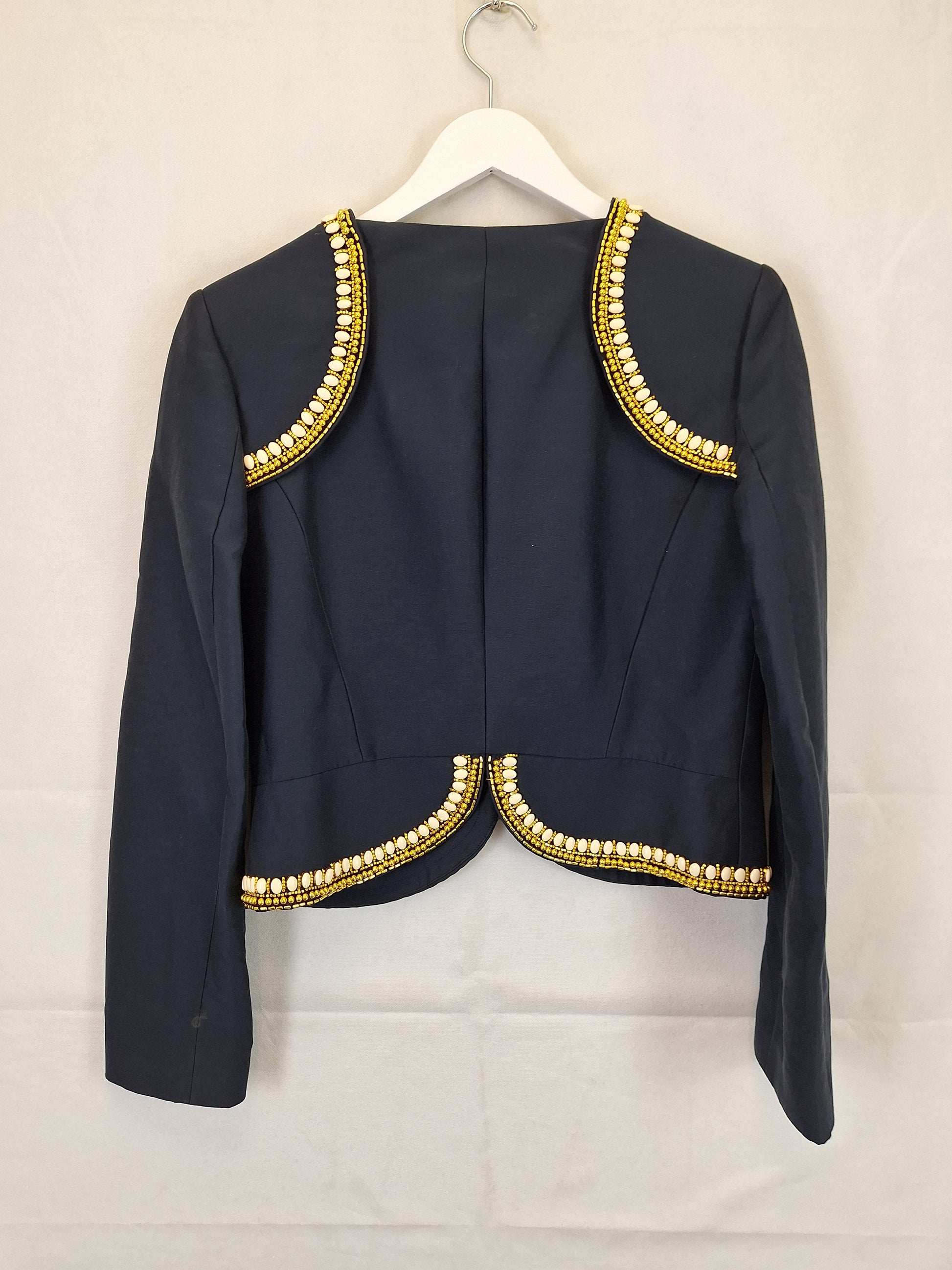 Sass & Bide Just Kidding Embellished Crop Jacket Size 10 by SwapUp-Online Second Hand Store-Online Thrift Store