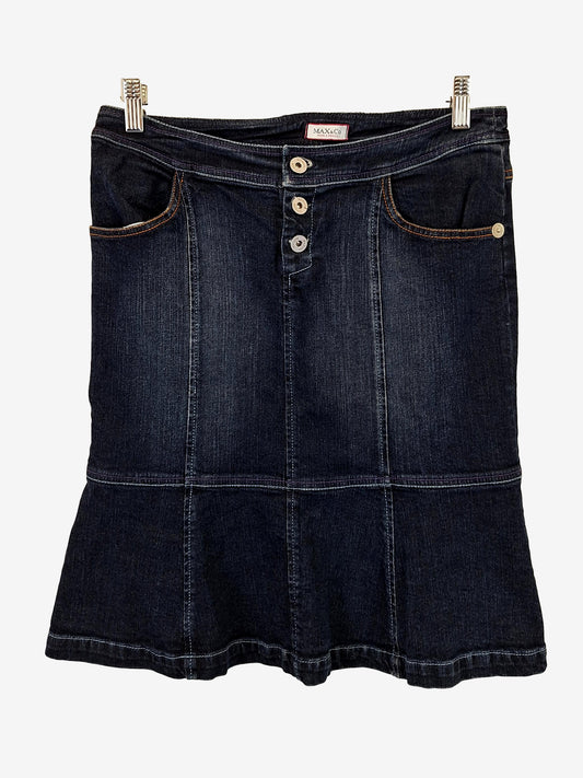 MaxMara Classic Flared Hem Denim Mini Skirt Size 10 by SwapUp-Online Second Hand Store-Online Thrift Store