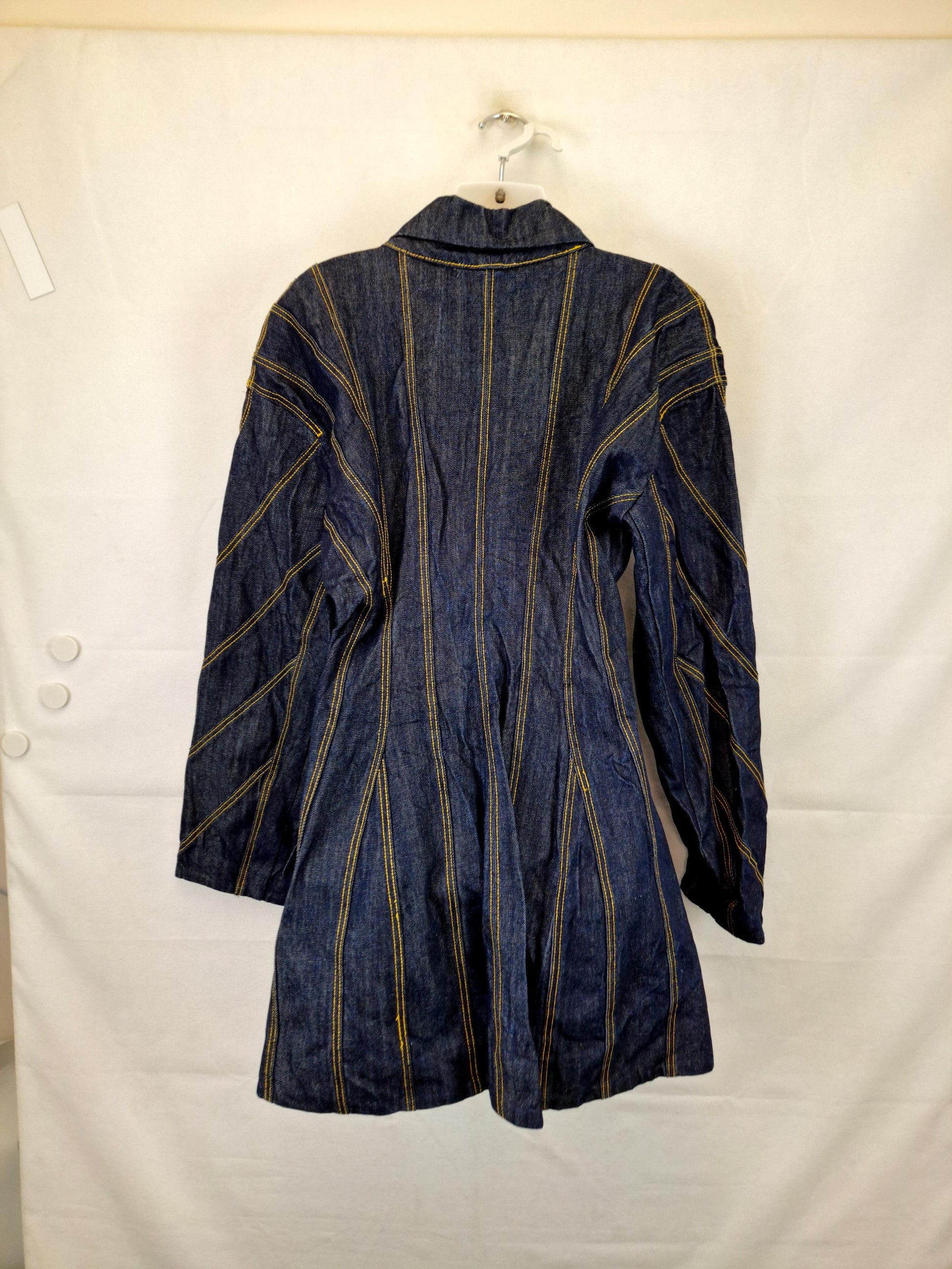 House Of CB Stylish Dark Denim Blazer Mini Dress Size L by SwapUp-Online Second Hand Store-Online Thrift Store