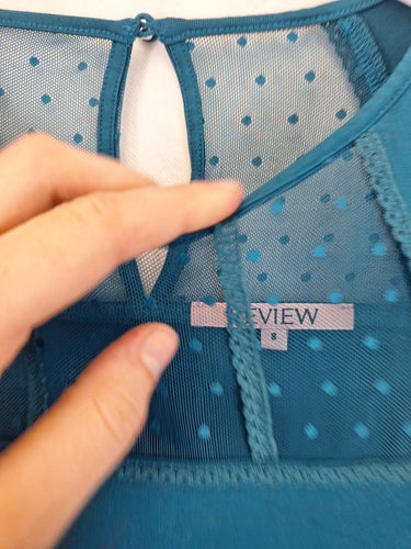 Review Dainty Teal Lace Top Size 8 by SwapUp-Online Second Hand Store-Online Thrift Store