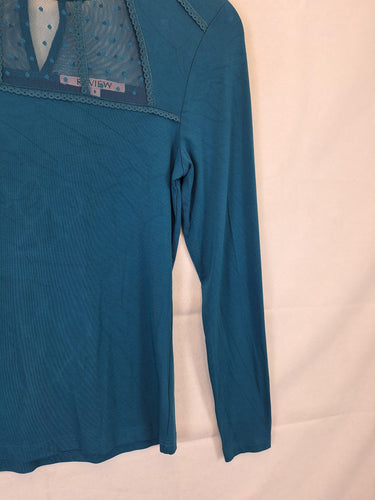 Review Dainty Teal Lace Top Size 8 by SwapUp-Online Second Hand Store-Online Thrift Store