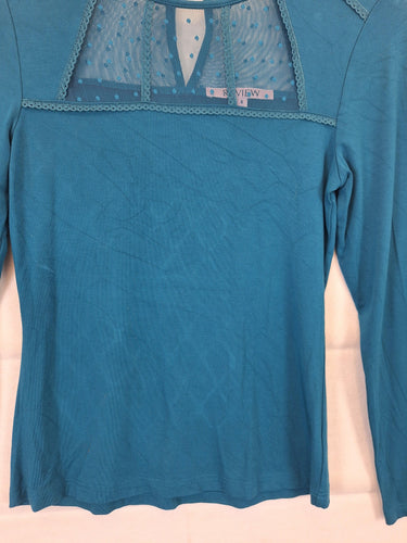 Review Dainty Teal Lace Top Size 8 by SwapUp-Online Second Hand Store-Online Thrift Store