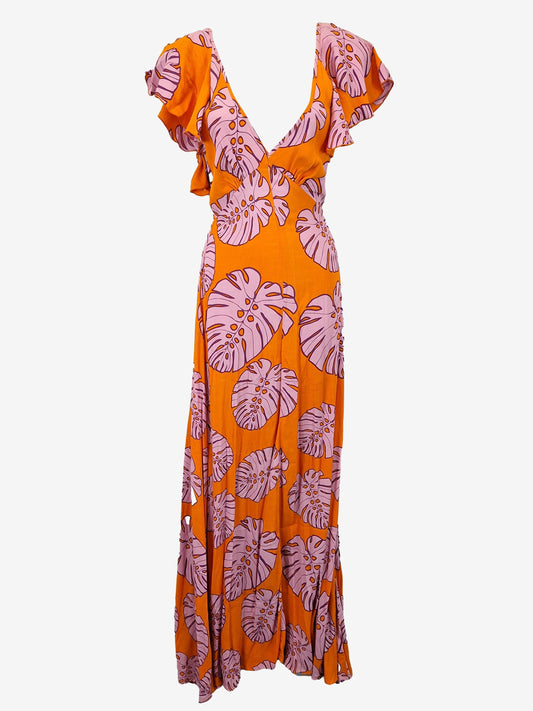 Mister Zimi Flutter Sleeve Tangerine Maxi Dress Size 6 by SwapUp-Online Second Hand Store-Online Thrift Store