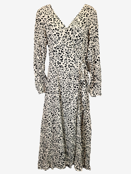 French Connection Cheetah Print V Neck Maxi Dress Size 8 by SwapUp-Online Second Hand Store-Online Thrift Store