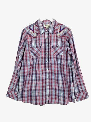 ARIAT Checked Classic Embroidered Western Shirt Size L by SwapUp-Online Second Hand Store-Online Thrift Store