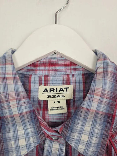 ARIAT Checked Classic Embroidered Western Shirt Size L by SwapUp-Online Second Hand Store-Online Thrift Store